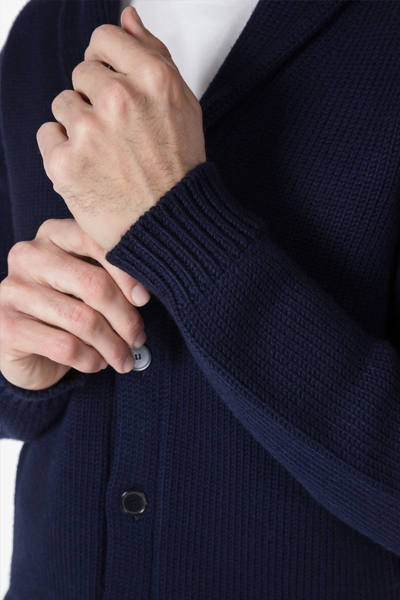 "JFK" cardigan 100% Merino