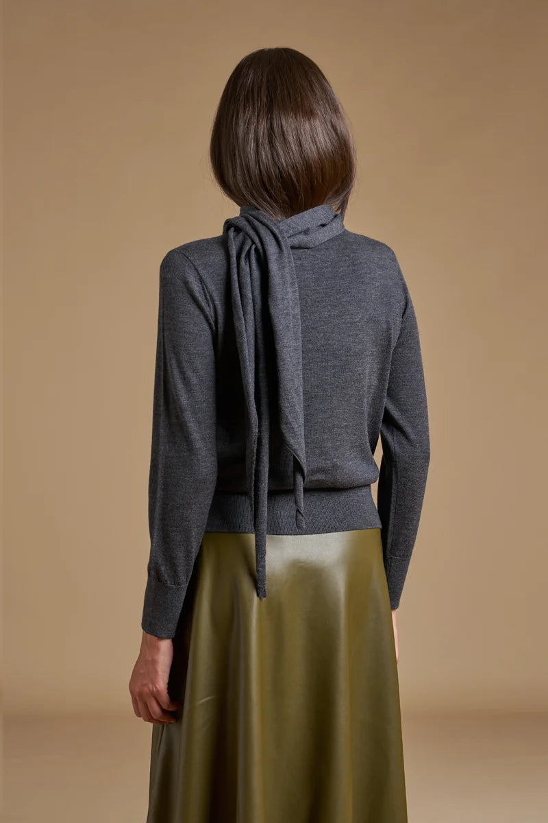 Maglia foulard Lana Merino