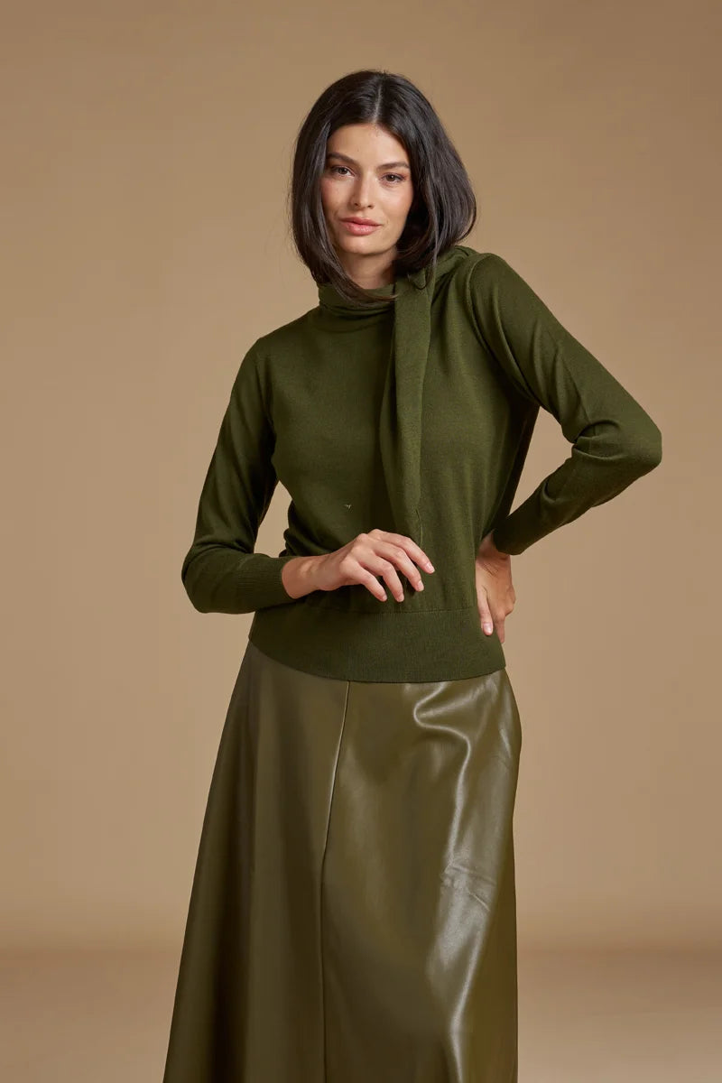 Maglia foulard Lana Merino