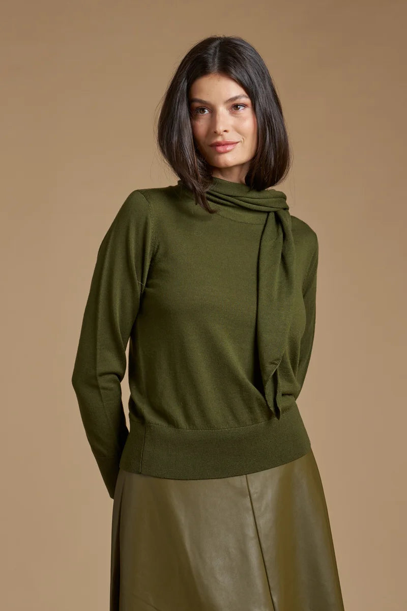 Maglia foulard Lana Merino