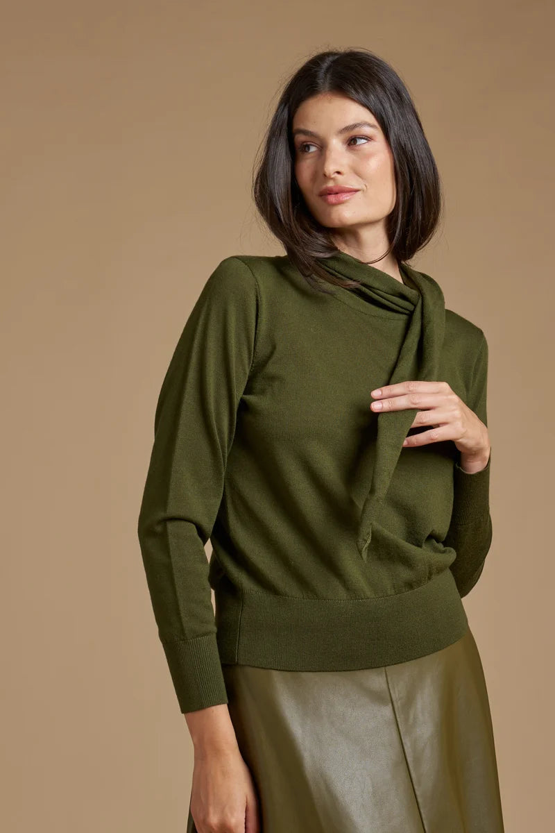 Maglia foulard Lana Merino