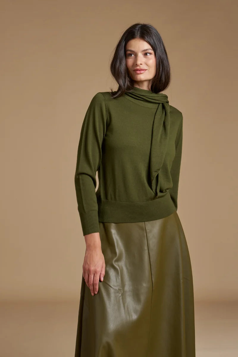 Maglia foulard Lana Merino