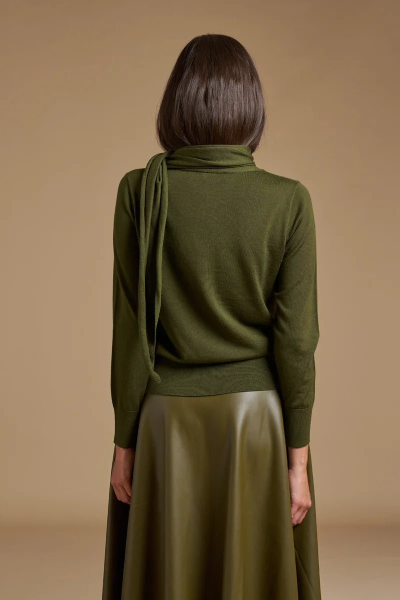 Maglia foulard Lana Merino