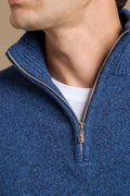 Pull mezza zip 100% Lana mouliné