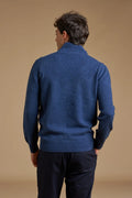 Pull mezza zip 100% Lana mouliné