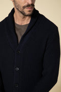 "Paul" cardigan grana di riso 100% Merino