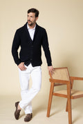 "Paul" cardigan grana di riso 100% Merino