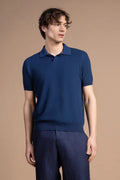 Polo in cotone testurizzato