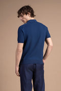 Polo in cotone testurizzato