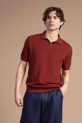 Polo in cotone testurizzato
