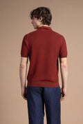 Polo in cotone testurizzato