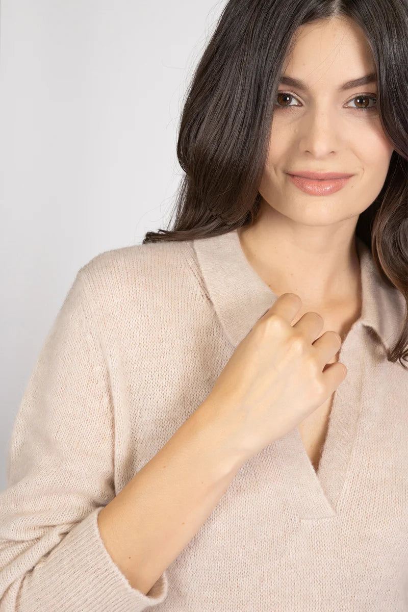 Maglia in Alpaca stile polo