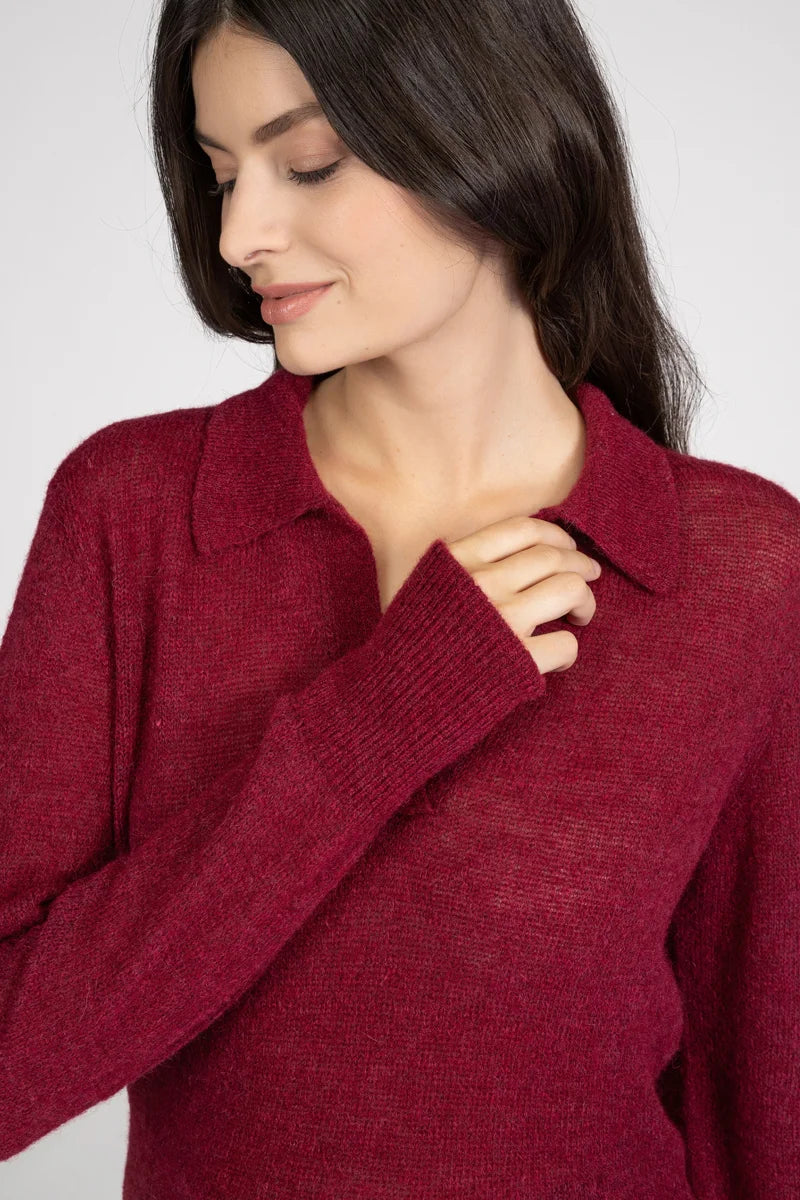 Maglia in Alpaca stile polo