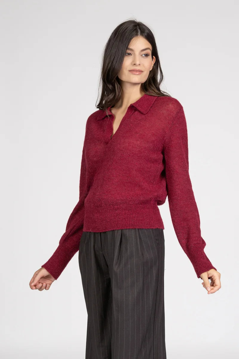 Maglia in Alpaca stile polo