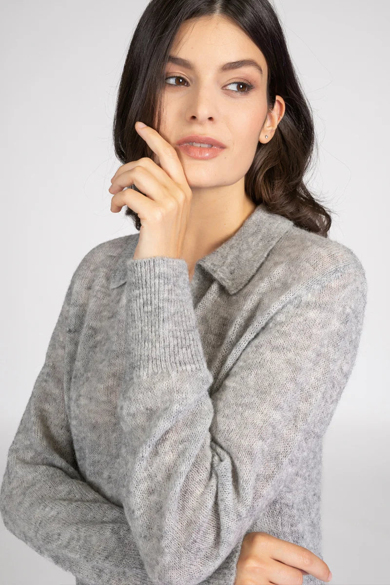 Maglia in Alpaca stile polo