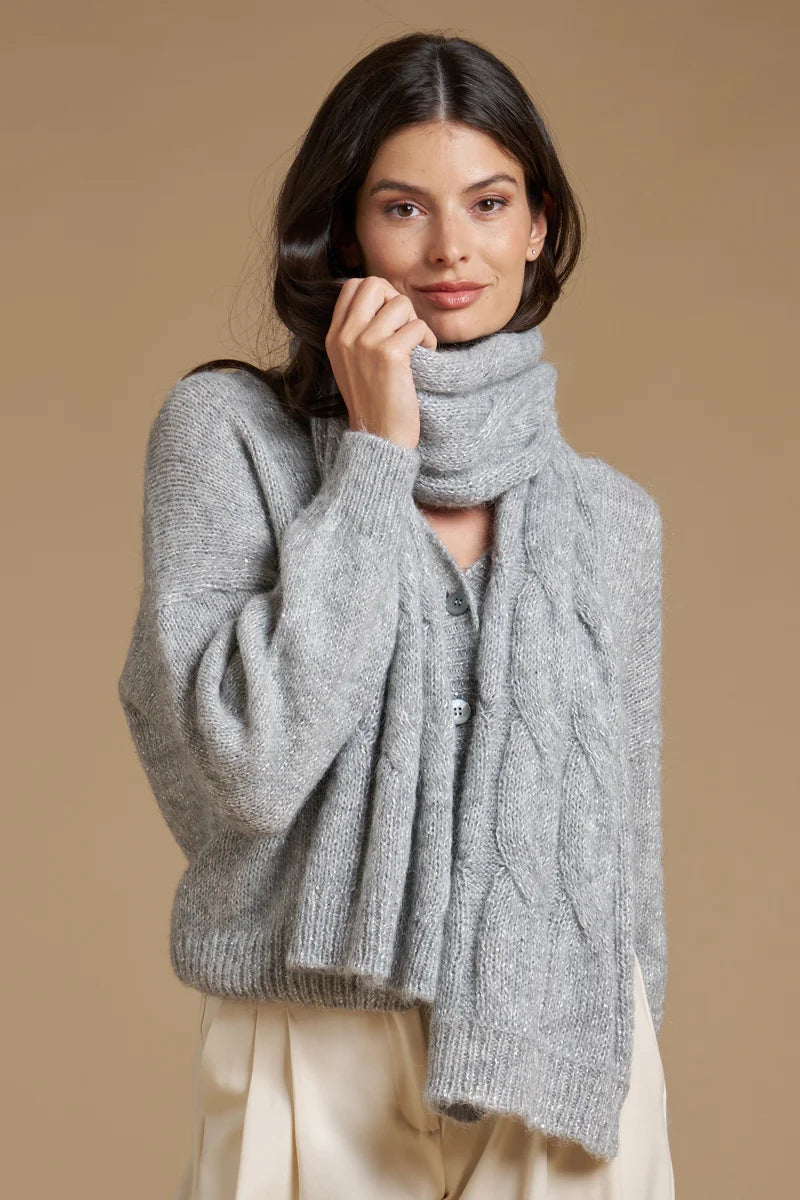 Sciarpa con micro paillettes
