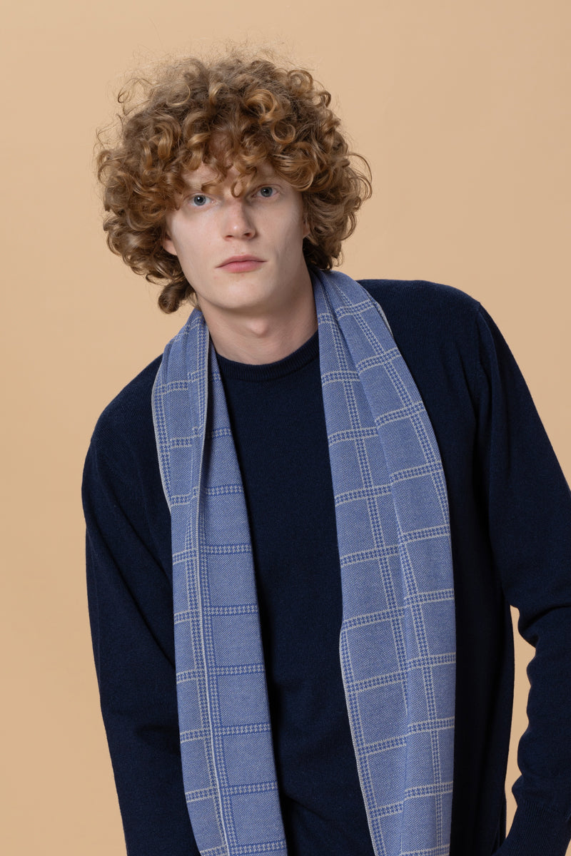 Sciarpa jacquard Lana Seta