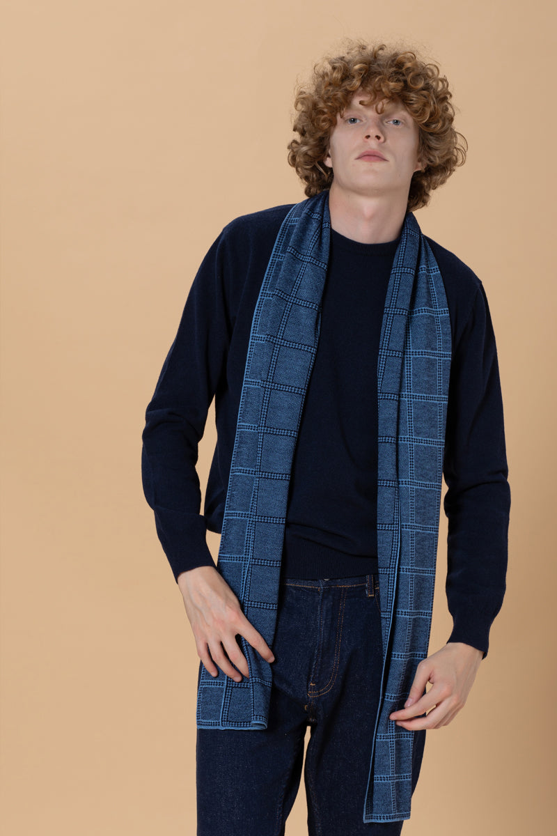 Sciarpa jacquard Lana Seta