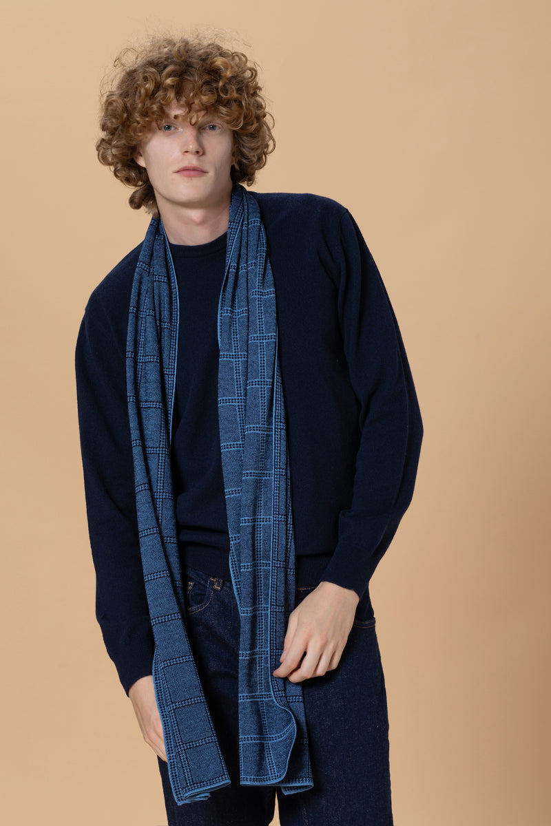 Sciarpa jacquard Lana Seta