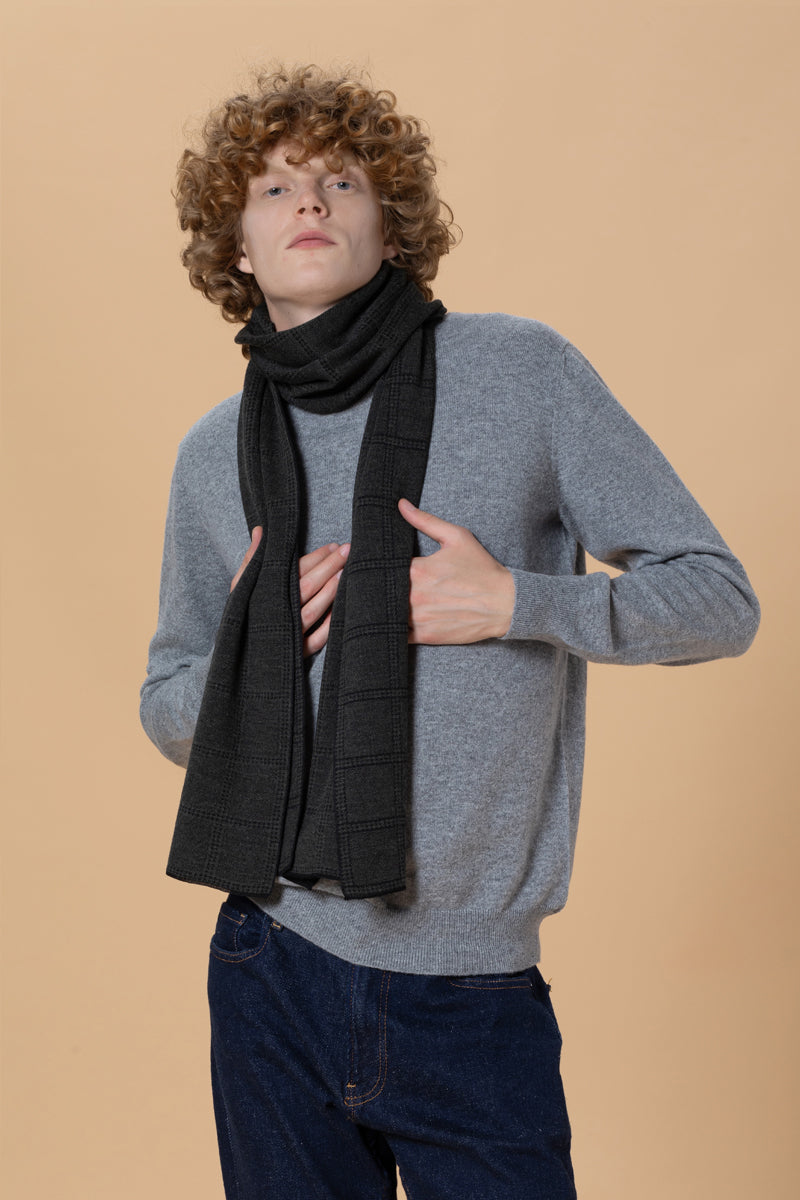 Sciarpa jacquard Lana Seta