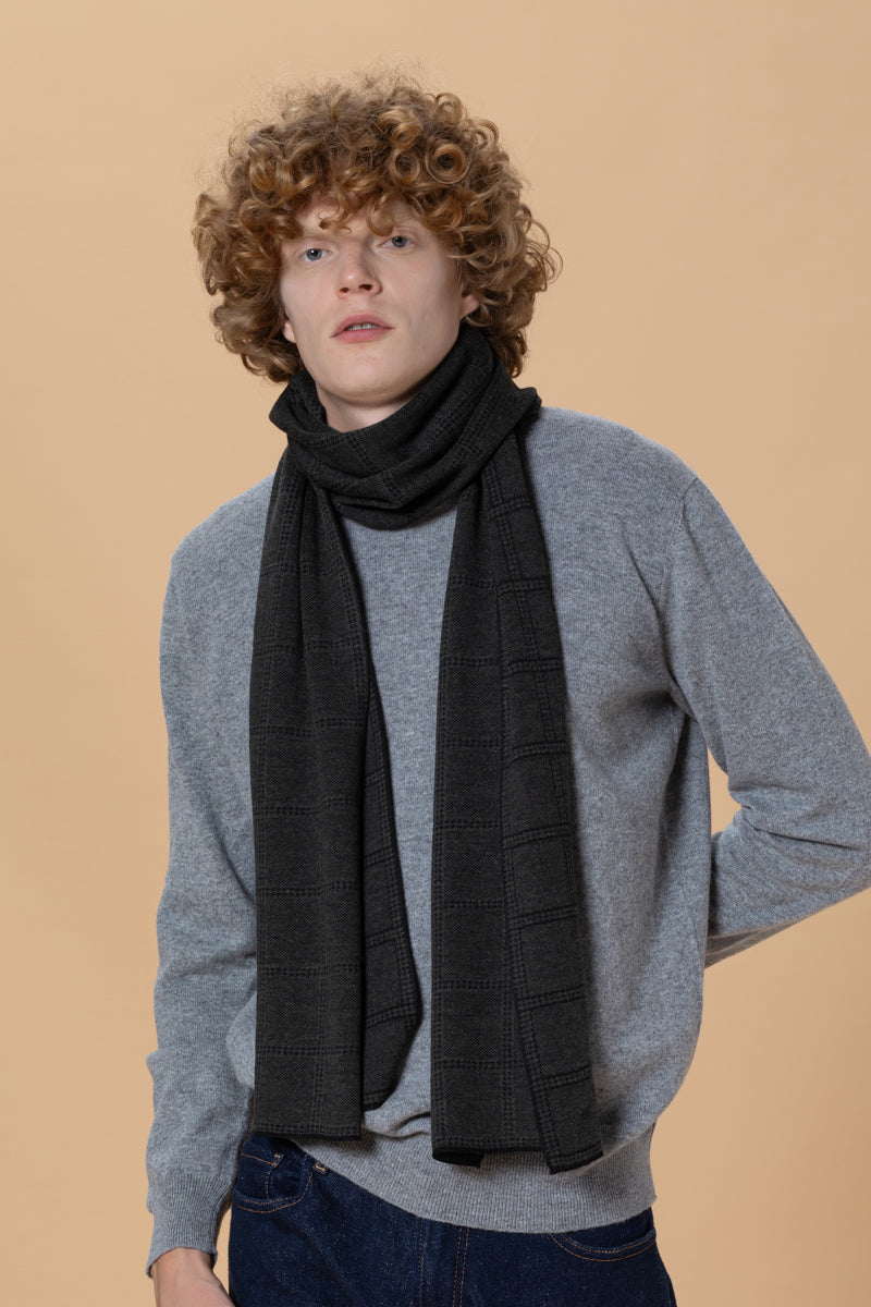 Sciarpa jacquard Lana Seta