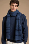 Sciarpa a righe moulinè 100% Lana
