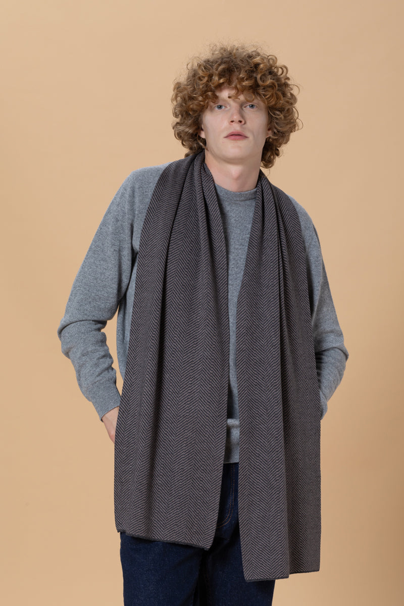 Sciarpa jacquard Lana Seta