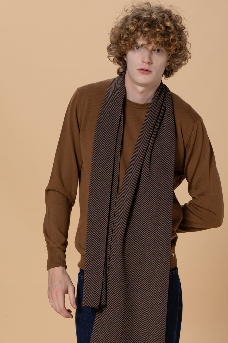 Sciarpa jacquard Lana Seta