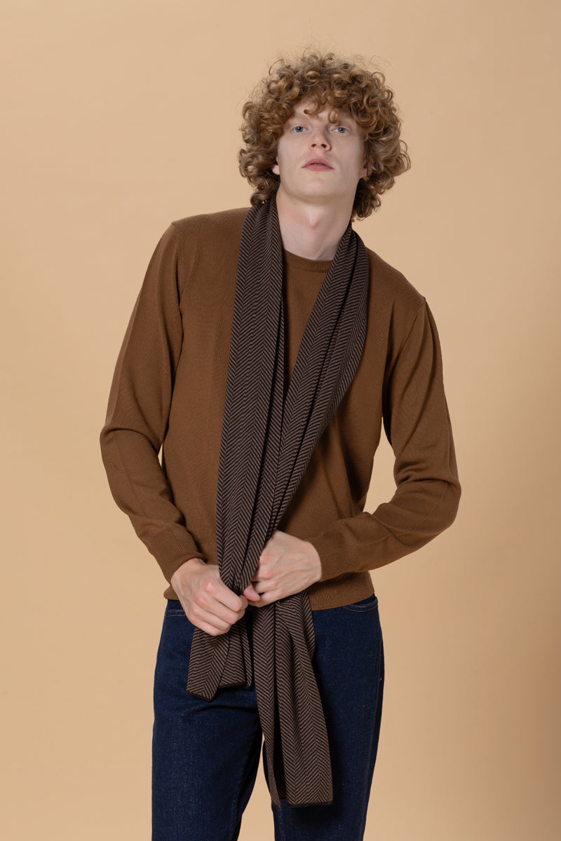 Sciarpa jacquard Lana Seta