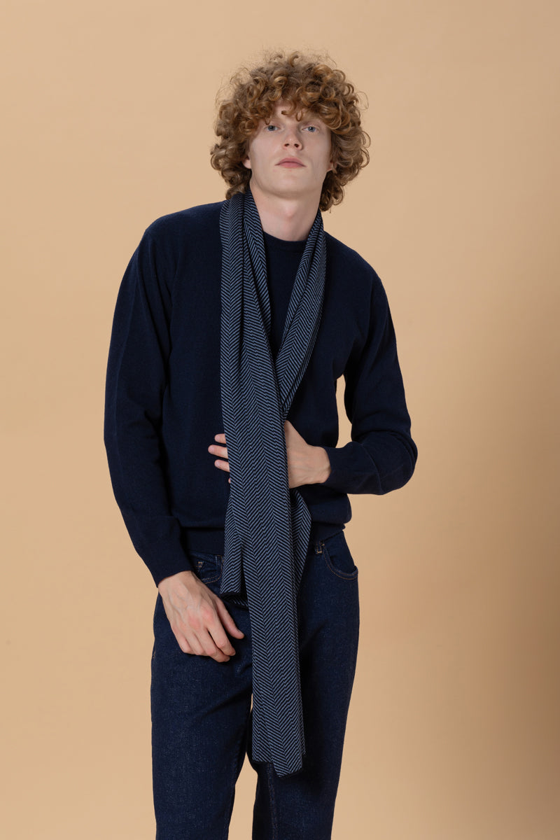 Sciarpa jacquard Lana Seta