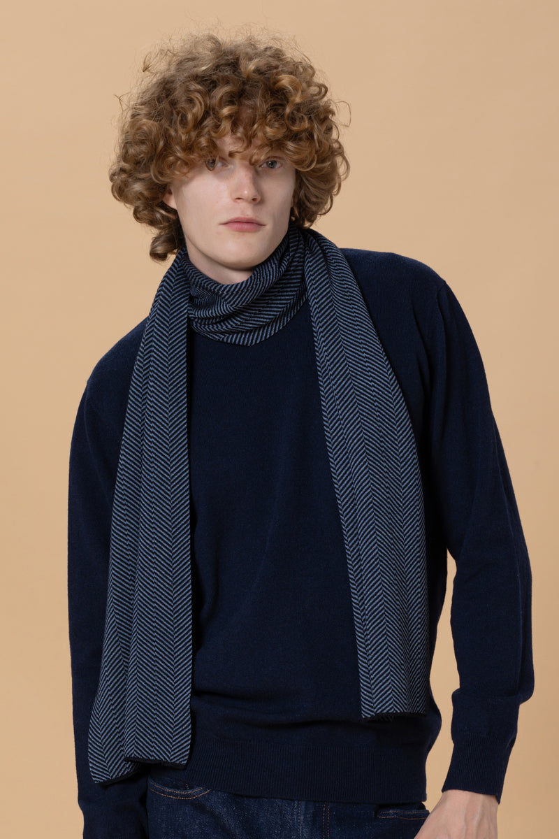 Sciarpa jacquard Lana Seta