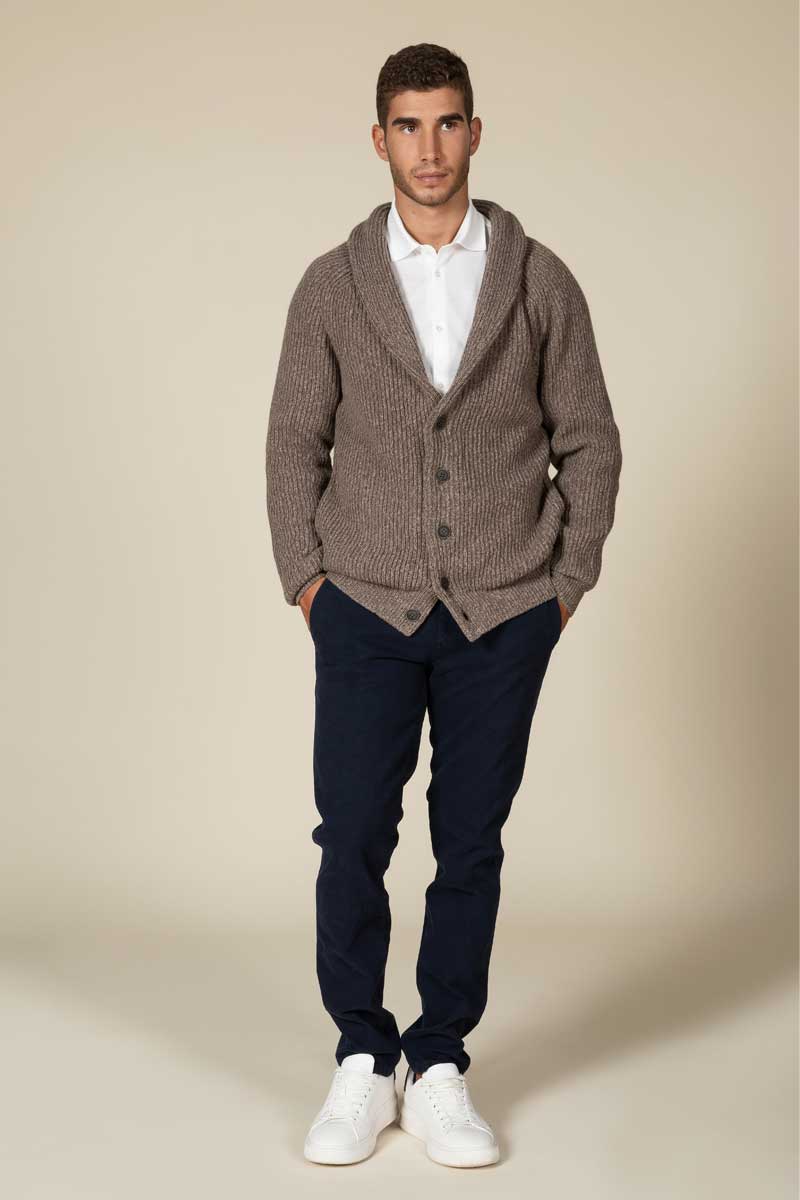 "Sean" cardigan costa inglese Cashmere blend