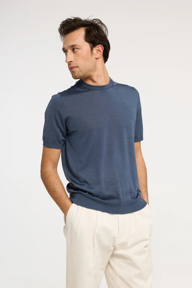 T-shirt in maglia di Seta Extralight